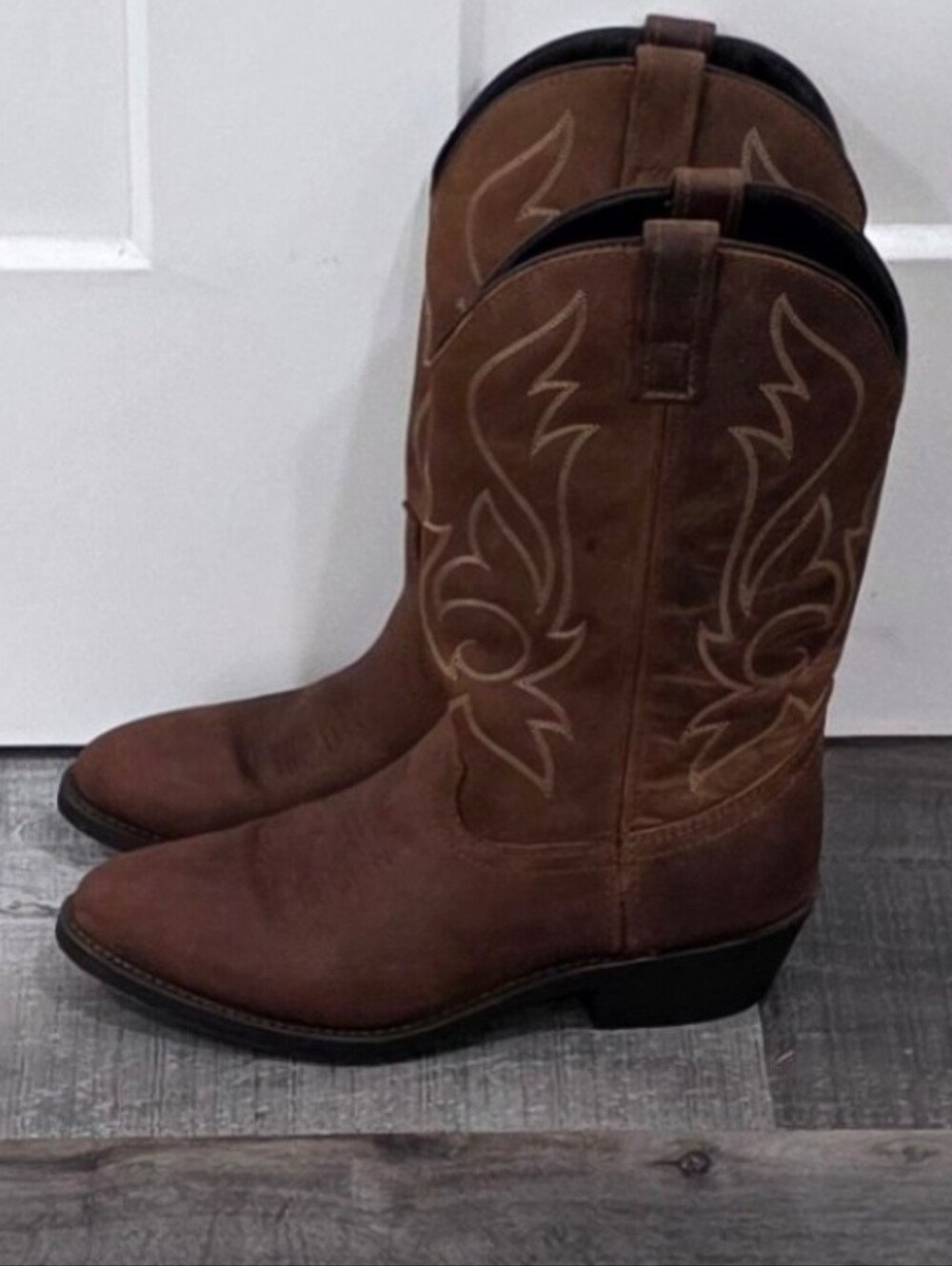 Masterson Men's Brown Western Cowboy Leather   Embroidered  Boots